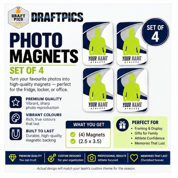 Photo Magnets Set of 4 — DraftPics PhotoDay product