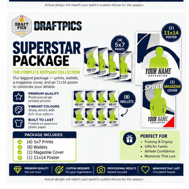 SuperStar Package — DraftPics PhotoDay product