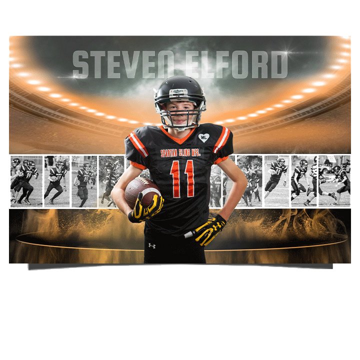 Finished DraftPics sports portrait and graphic example