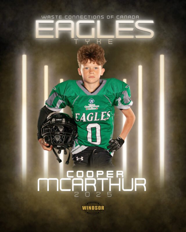Finished DraftPics athlete portrait example