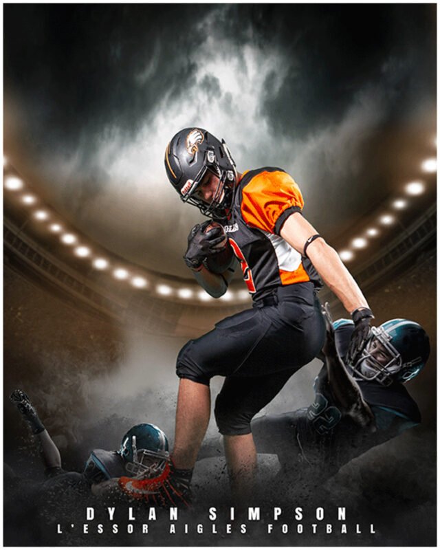 Finished DraftPics athlete portrait