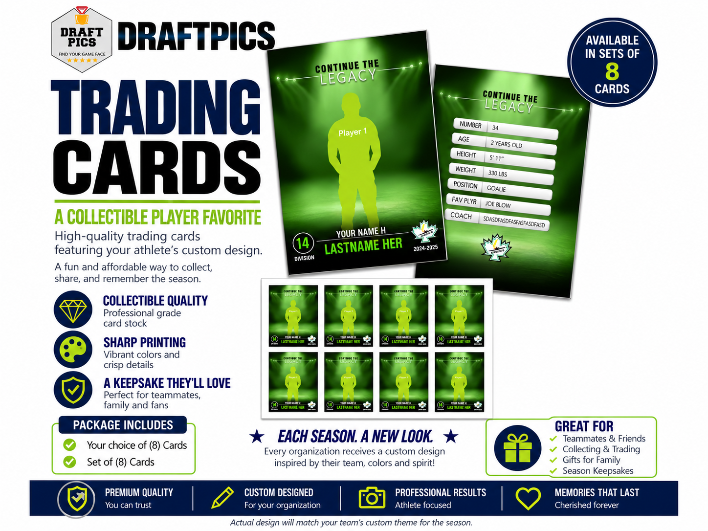 Trading Cards – Set of 8